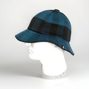 Kangol Men’s Frontier Casual Bucket Hat Blue Plaid Size Small
